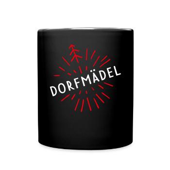 Dorfmädel Dorf Dorffest Landei Naturliebhaber - Tasse einfarbig - Schwarz - Vorne