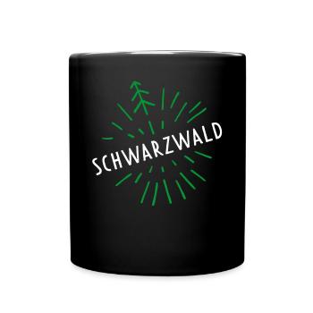 Schwarzwald Schwarzwälder Heimat Dorfleben Bauern - Tasse einfarbig - Schwarz - Vorne