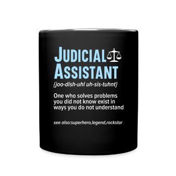 Assistant(e) judiciaire(ve) Droit Droit Juge de salle d’audience - Mug uni - noir - Devant