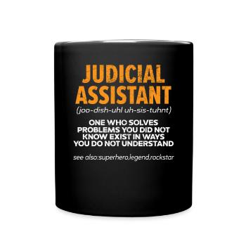 Assistant(e) judiciaire(ve) Droit Droit Juge de salle d’audience - Mug uni - noir - Devant