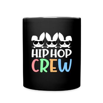 Hip Hop Crew Saying Easter Bunny Sunglasses - Full Colour Mug - black - Front