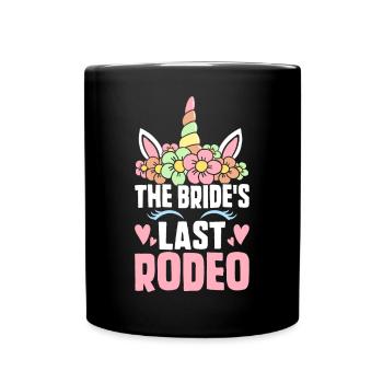 Bridal Shower Bachelorette Riding - Full Colour Mug - black - Front