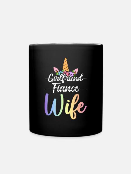 Verlobung Brautparty - Tasse einfarbig - Schwarz