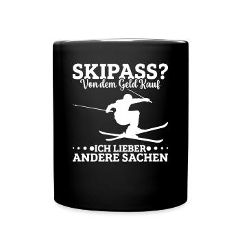 Snowboarden Apres Ski Party Skifahren Apres Ski - Tasse einfarbig - Schwarz - Vorne