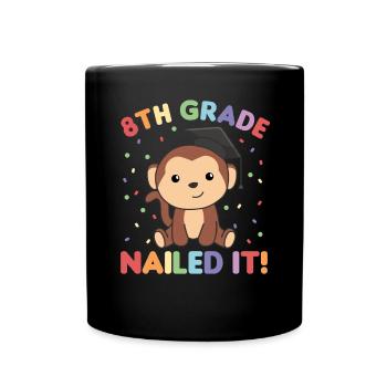 Les enfants de 8e année l’ont cloué Monkey Graduation - Mug uni - noir - Devant