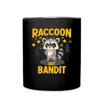 Waschbär Waschbär Baby Raccoon Not Bandit - Full Colour Mug - black - Front