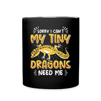 Reptile Lover Lizard Collector Crestie - Full Colour Mug - black - Front