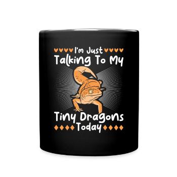 Reptile Lover Lizard Collector Crestie - Full Colour Mug - black - Front
