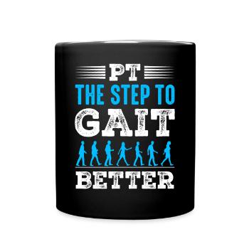 PT Physiotherapie Physiotherapeutin Job - Tasse einfarbig - Schwarz - Vorne
