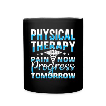 PT Physiotherapie Physiotherapeutin Job - Tasse einfarbig - Schwarz - Vorne
