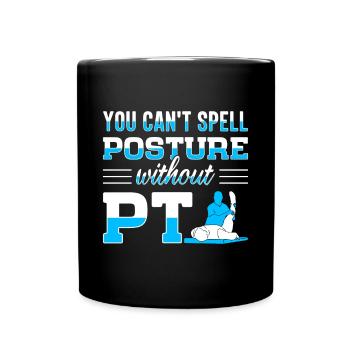 PT Physiotherapie Physiotherapeutin Job - Tasse einfarbig - Schwarz - Vorne
