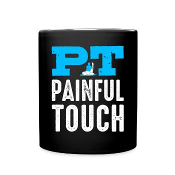 PT Physiotherapie Physiotherapeutin Job - Tasse einfarbig - Schwarz - Vorne