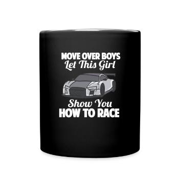 Automobile Speed Racer Speedway Turbo Racing - Full Colour Mug - black - Front