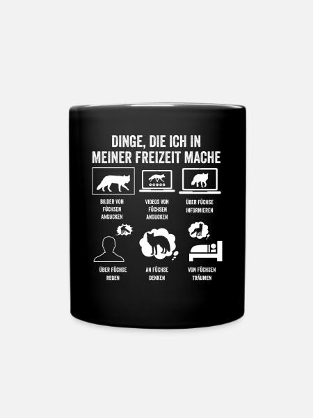 Fuchs - Tasse einfarbig - Schwarz