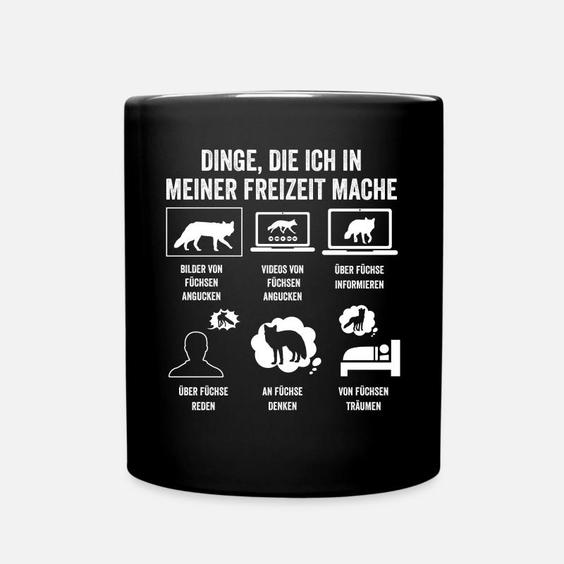 Fuchs - Tasse einfarbig - Schwarz