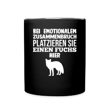 Fuchs - Tasse einfarbig - Schwarz - Vorne