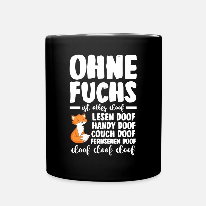 Fuchs - Tasse einfarbig - Schwarz