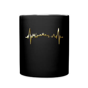 Budapest Skyline Heartbeat Hongrie Coeur Budapester - Mug uni - noir - Devant