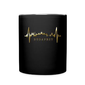 Budapest Skyline Heartbeat Hongrie Coeur Budapester - Mug uni - noir - Devant