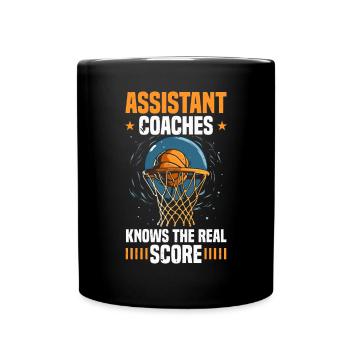 Assistant Coach Sport Trainer Team Coaching - Full Colour Mug - black - Front