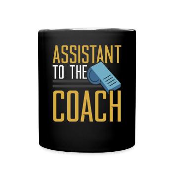 Assistant Coach Sport Trainer Team Coaching - Full Colour Mug - black - Front
