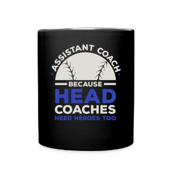 Assistant Coach Sport Trainer Team Coaching - Full Colour Mug - black - Front