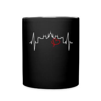 Budapest Skyline Heartbeat Hongrie Coeur Budapester - Mug uni - noir - Devant