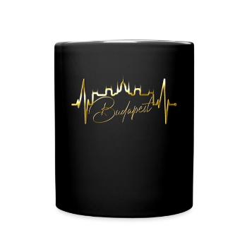 Budapest Skyline Heartbeat Hongrie Coeur Budapester - Mug uni - noir - Devant