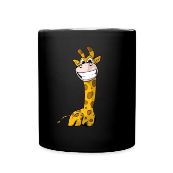 Giraffen Geschenk Afrika Tier Zoo - Tasse einfarbig - Schwarz - Vorne