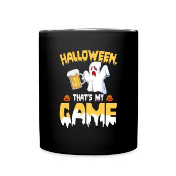 Halloween That's My Game - Funny Halloween Ghost - Full Colour Mug - black - Front