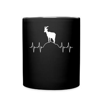Battement de cœur des montagnes - Magie de la chèvre de montagne - Mug uni - noir - Devant