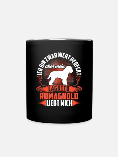Lagotto Romagnolo liebt mich Trüffelhund - Tasse einfarbig - Schwarz