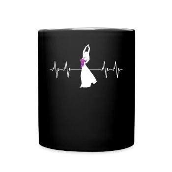 Tanz des Herzens - Sinnlicher Bauchtanz - Tasse einfarbig - Schwarz - Vorne
