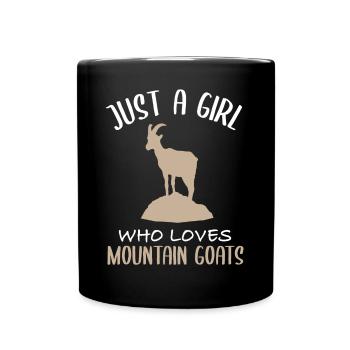 A girl and her mountain goats - Full Colour Mug - black - Front