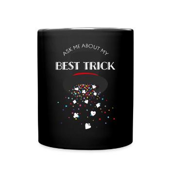 Tours de cartes Illusionniste Magicien magique des cartes - Mug uni - noir - Devant
