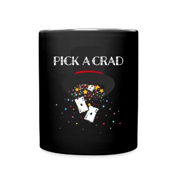 Pick a card Card Magic Card Tricks Magic Tricks - Full Colour Mug - black - Front