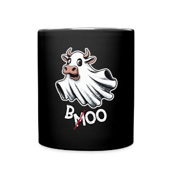 Spook-a-Moo: Die süßeste Kuh von Halloween - Tasse einfarbig - Schwarz - Vorne