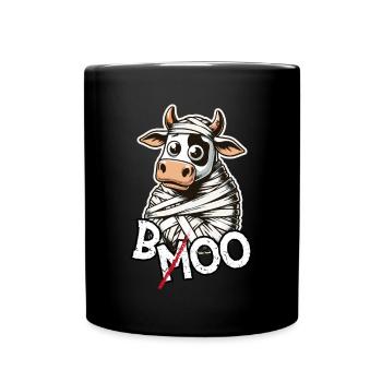 Spook-a-Moo: Die süßeste Kuh von Halloween - Tasse einfarbig - Schwarz - Vorne
