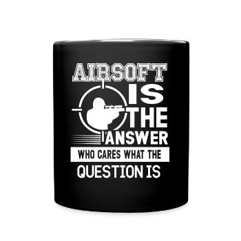 Airsoft Airsoft Is The Answer - Full Colour Mug - black - Front