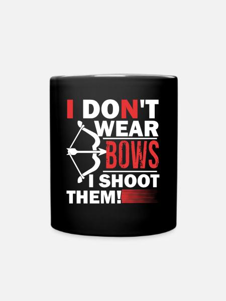 Archery Archery I Shoot Them - Full Colour Mug - black