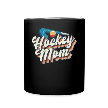 Field Hockey Mom Retro Hockey Mom - Full Colour Mug - black - Front
