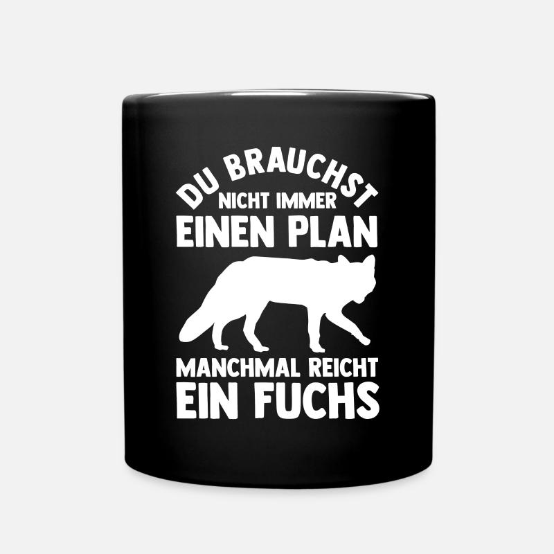 Fuchs - Tasse einfarbig - Schwarz