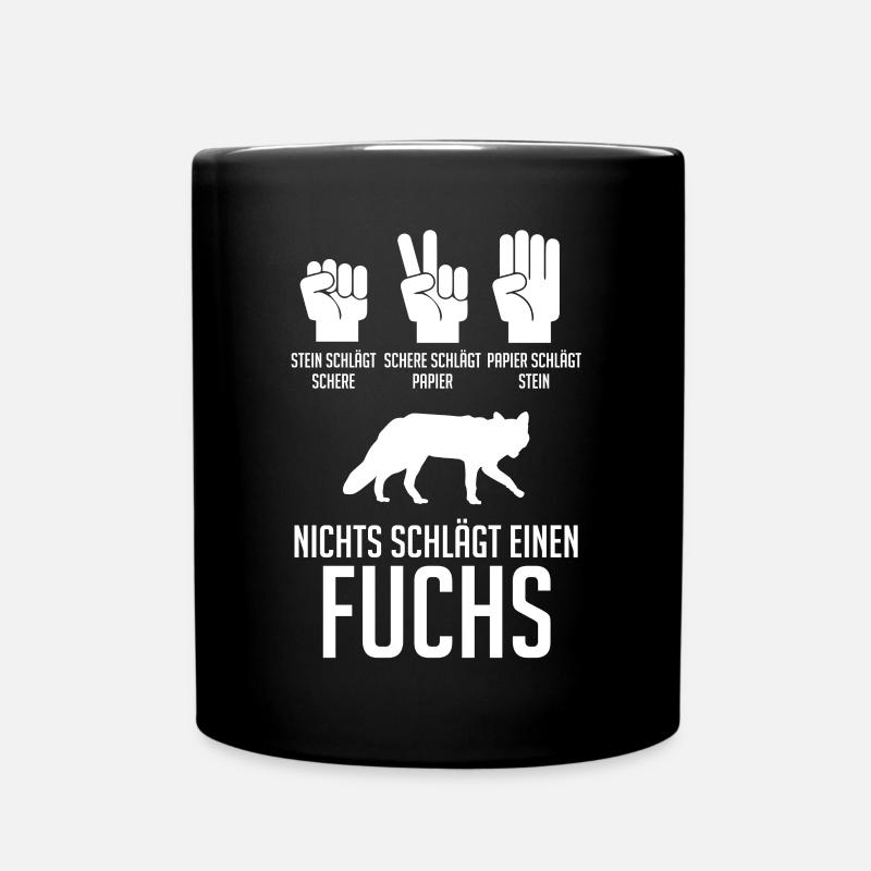 Fuchs - Tasse einfarbig - Schwarz