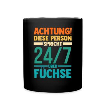 Fuchs - Tasse einfarbig - Schwarz - Vorne