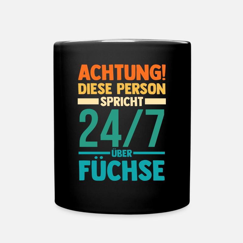 Fuchs - Tasse einfarbig - Schwarz