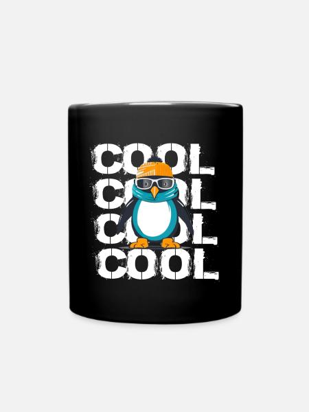 Pinguin Cool für Pinguin Fan Tierpfleger - Tasse einfarbig - Schwarz