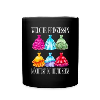 Prinzessin Kleider Anziehen Auswahl Märchen - Tasse einfarbig - Schwarz - Vorne