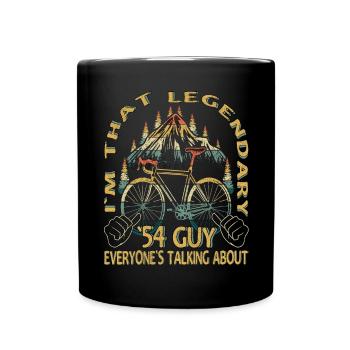 Road Bike Gift for Vintage 1954 Cyclist - Full Colour Mug - black - Front