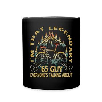 Road Bike Gift for Vintage 1965 Cyclist - Full Colour Mug - black - Front