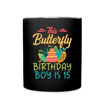 Butterfly Lover Gifts - Full Colour Mug - black - Front